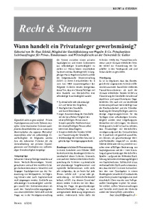 Wann handelt ein Privatanleger gewerbsmässig?